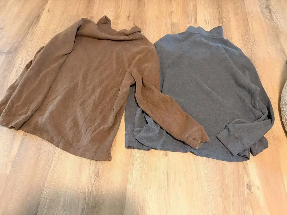 Polo Ralph Lauren Men's Quarter-Zip Pullover Sweaters (set of 2, Brown and Grey)
